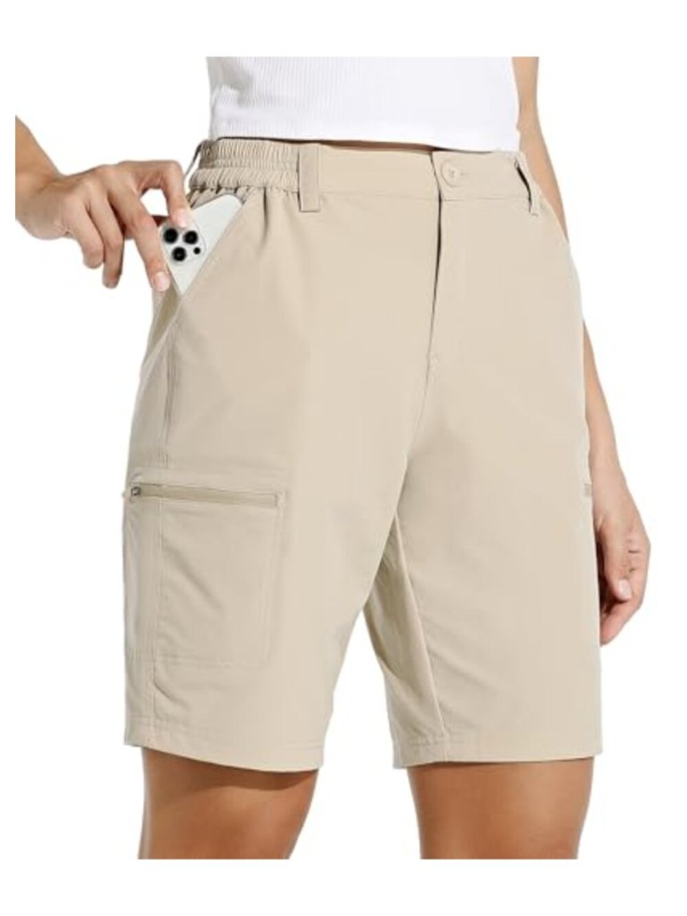 Willit Women's 10" Hiking Cargo Shorts Stretch Golf Quick Dry UPF50